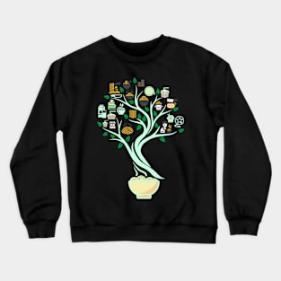 Noodles Ramen Food Tree Of Life Yoga Celtic Viking Yggdrasil Crewneck Sweatshirt